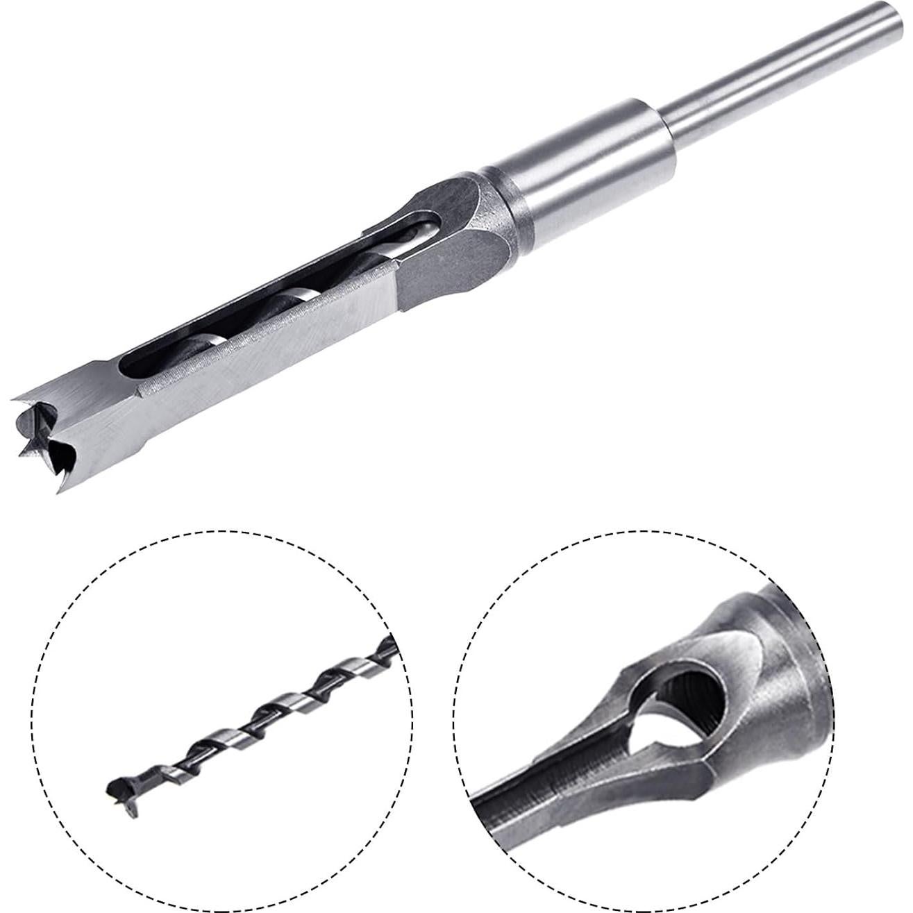 Broca Cuadrada 12.7mm uxcell Acero Alta Velocidad Carpintería