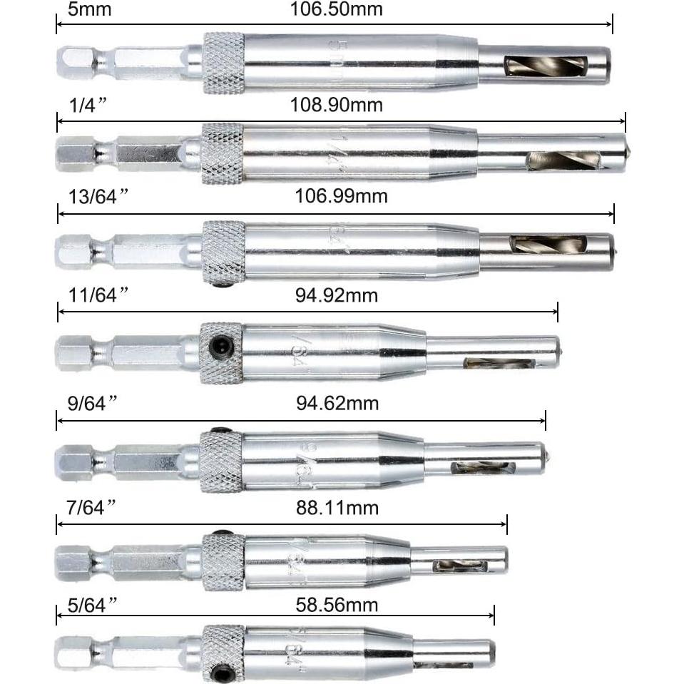 Juego de 8 Brocas Centradoras AFUNTA para Perforadora