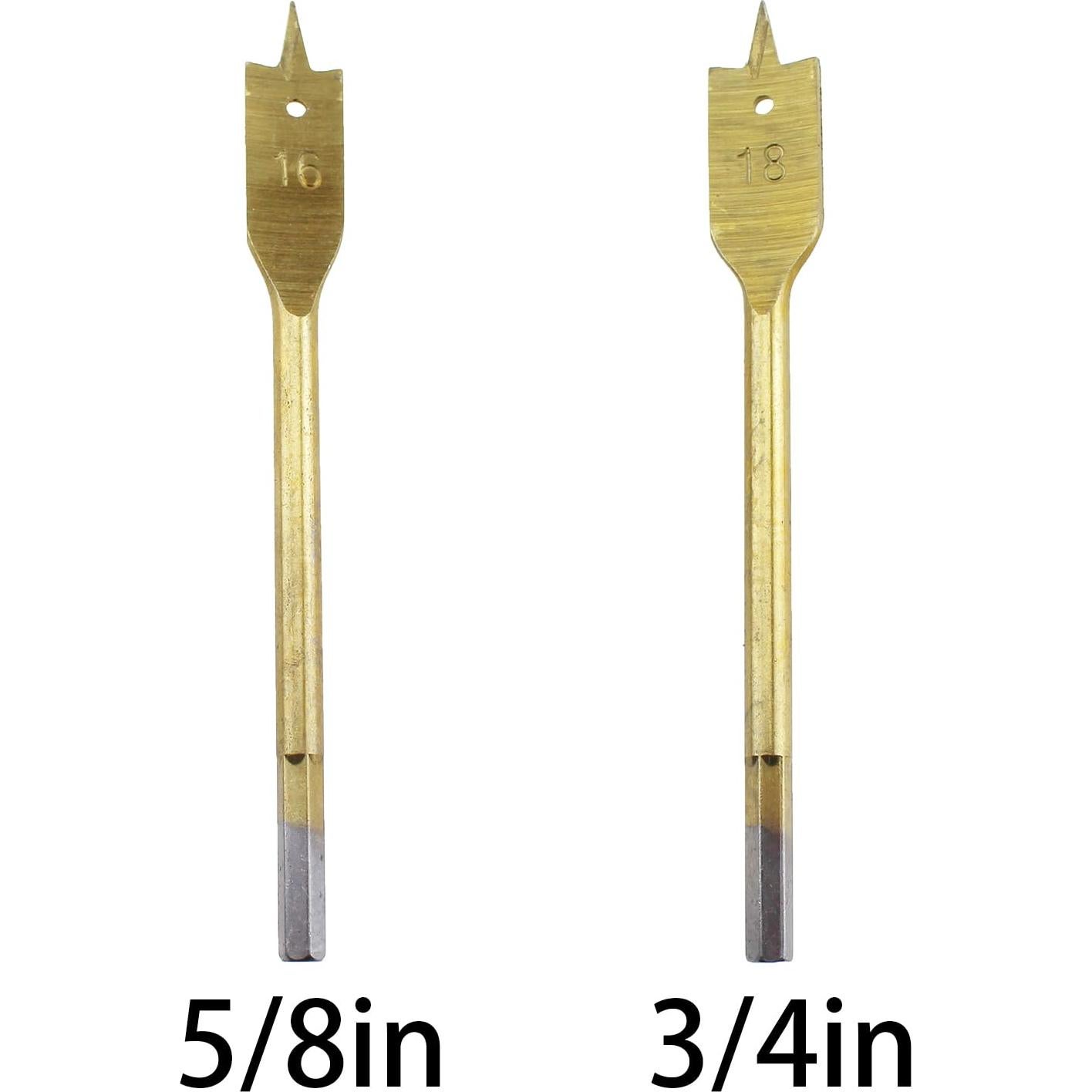 Juego de 6 Brocas Planas TAODAN Acero al Carbono 0,95-2,54 cm