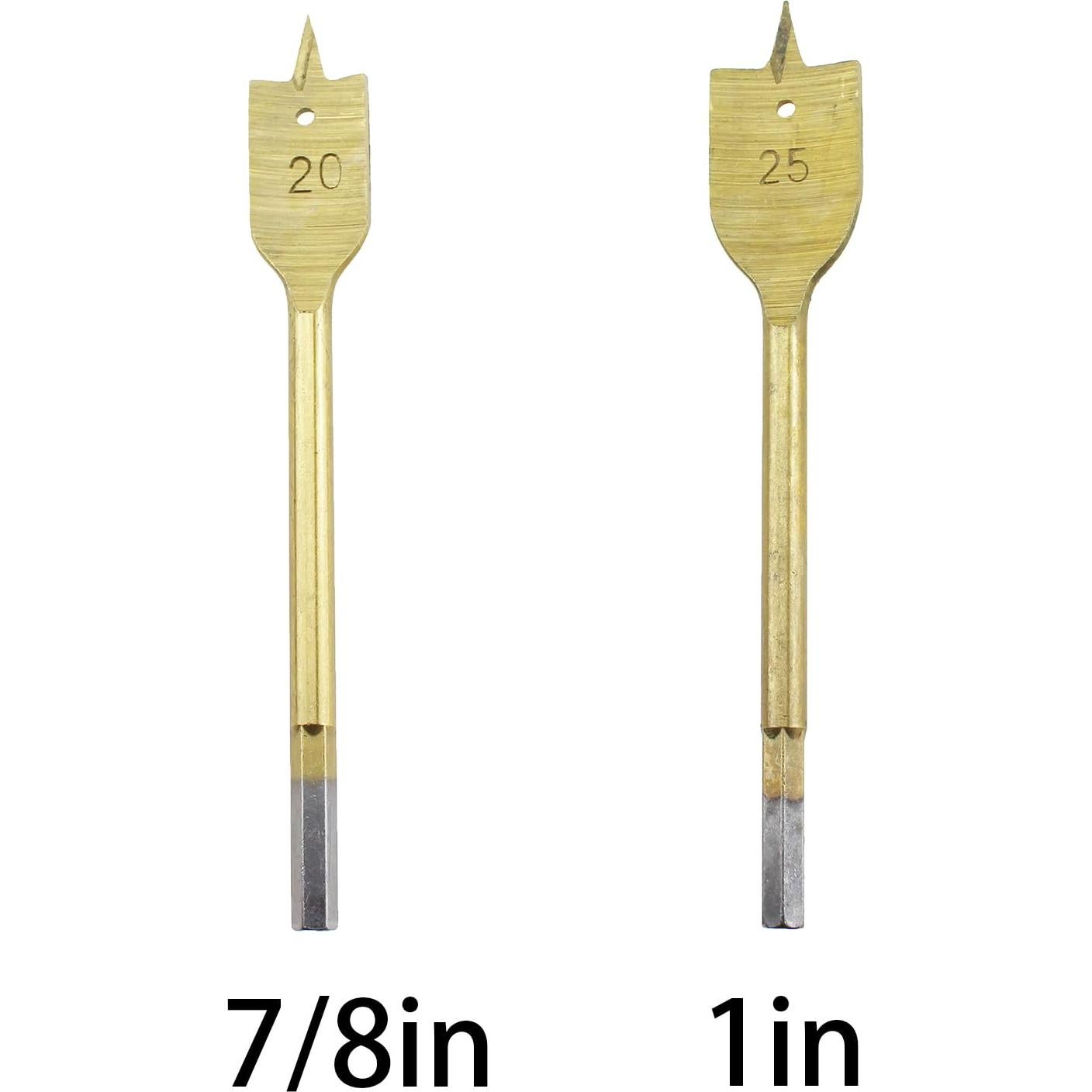 Juego de 6 Brocas Planas TAODAN Acero al Carbono 0,95-2,54 cm