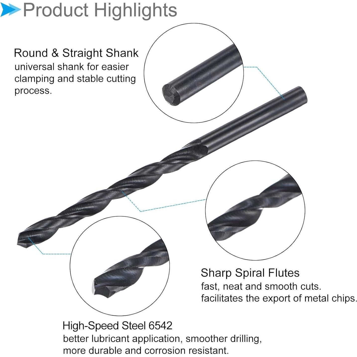 Brocas de Acero Rápido CoCud 5.1mm 85mm 2 Piezas