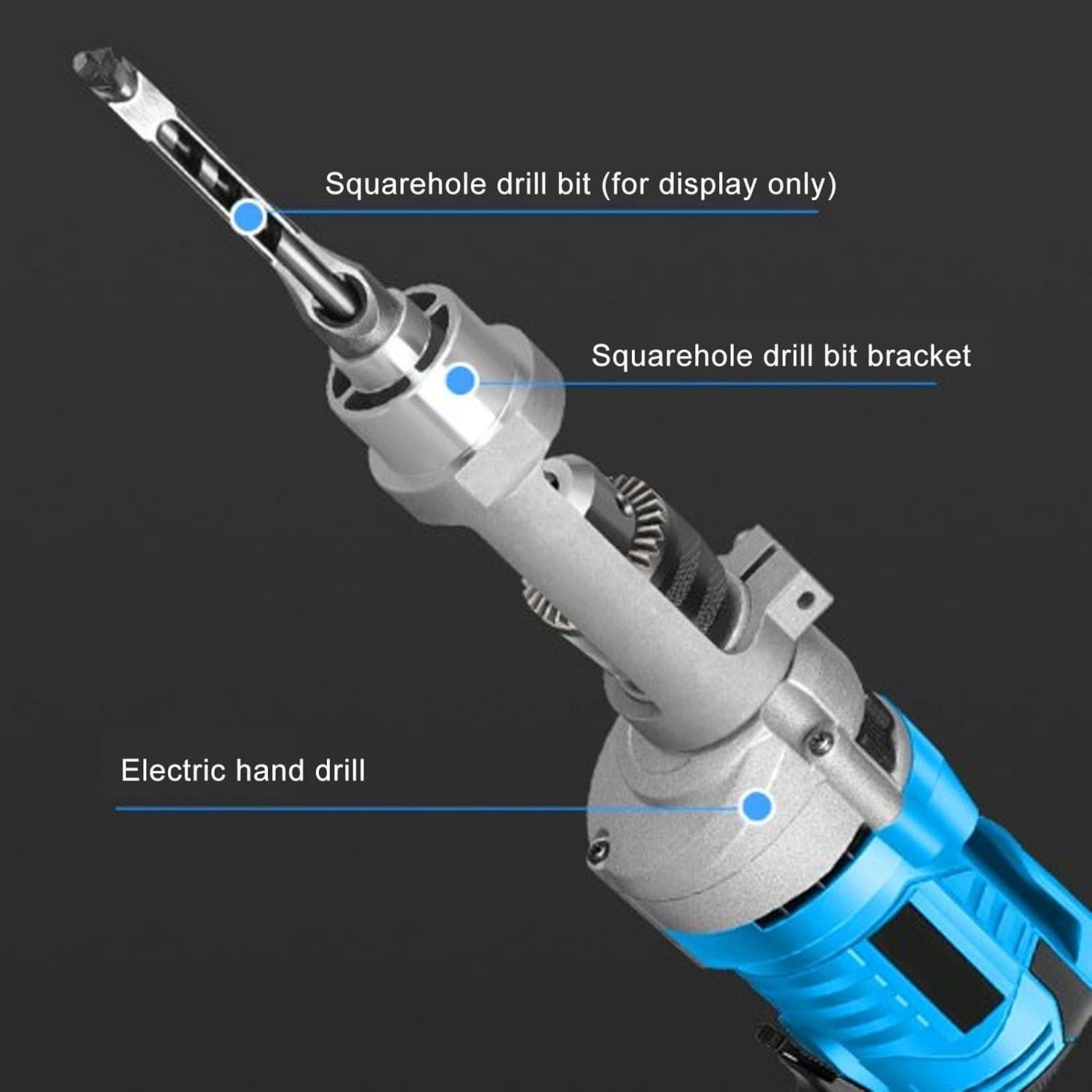 Adaptador de Broca Eujgoov para Agujeros Cuadrados 19mm
