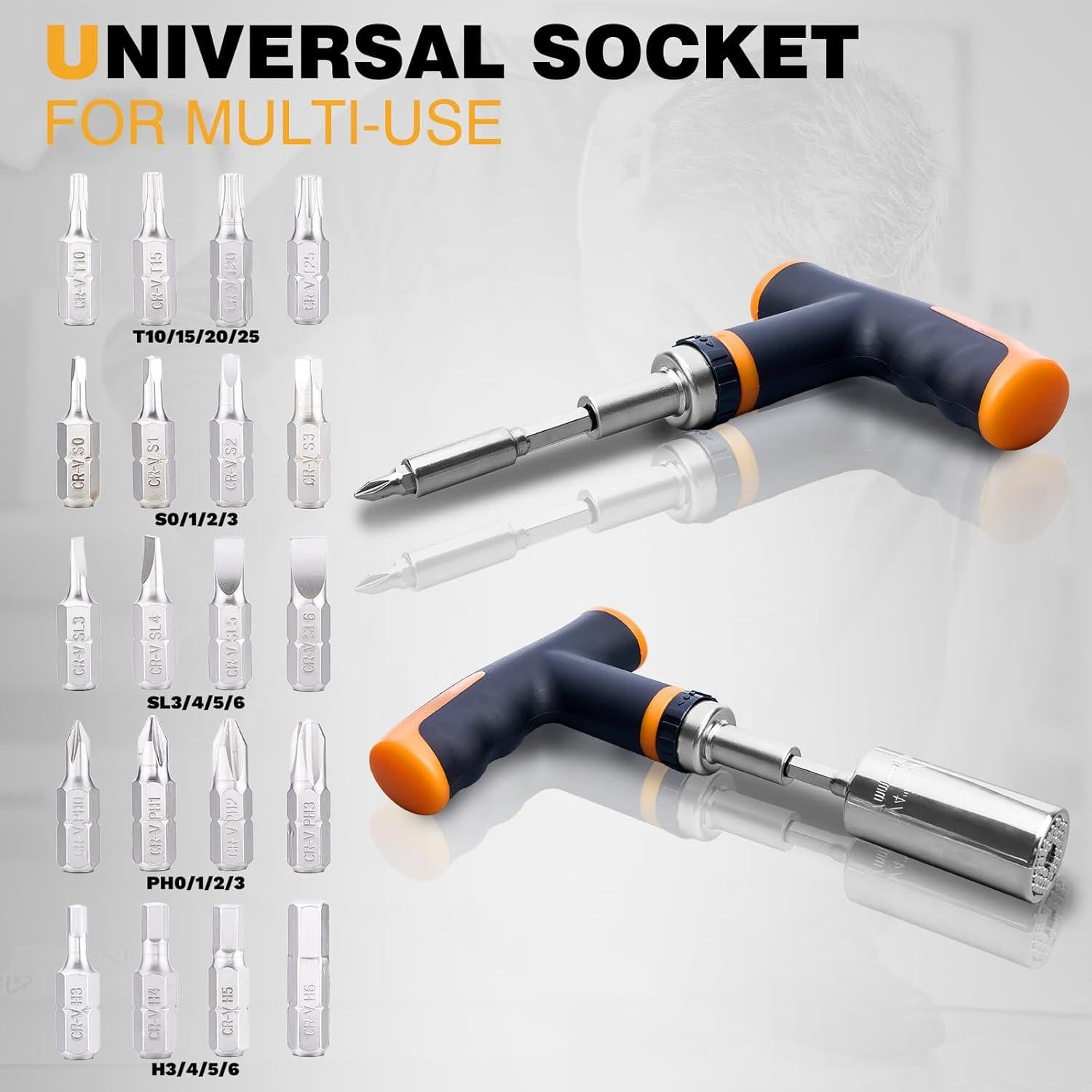 Juego de Herramientas Multifuncional EGIFI 25 PCS Plata