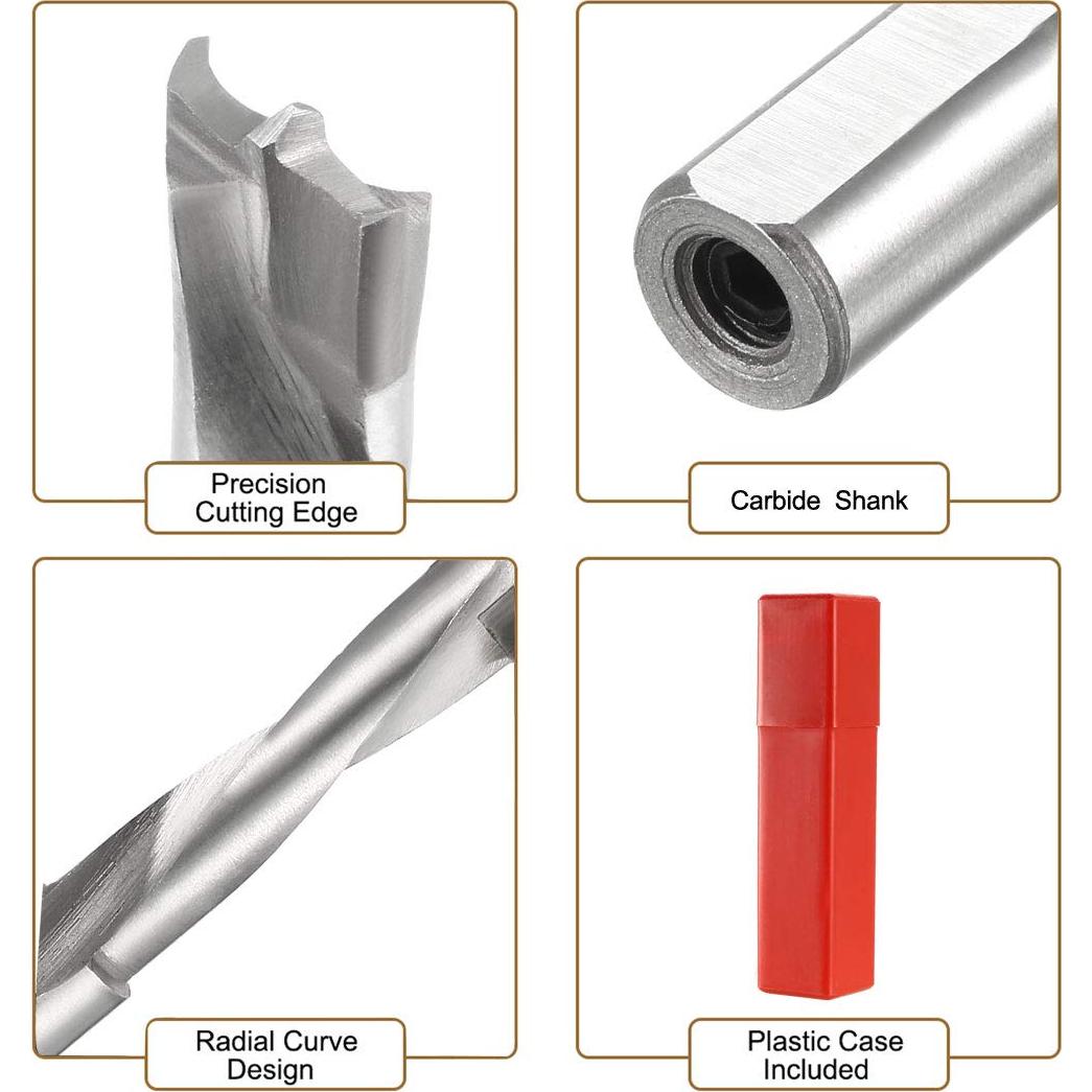 Broca Punta Brad uxcell 8.5mm x 68mm Carburo Izquierdo