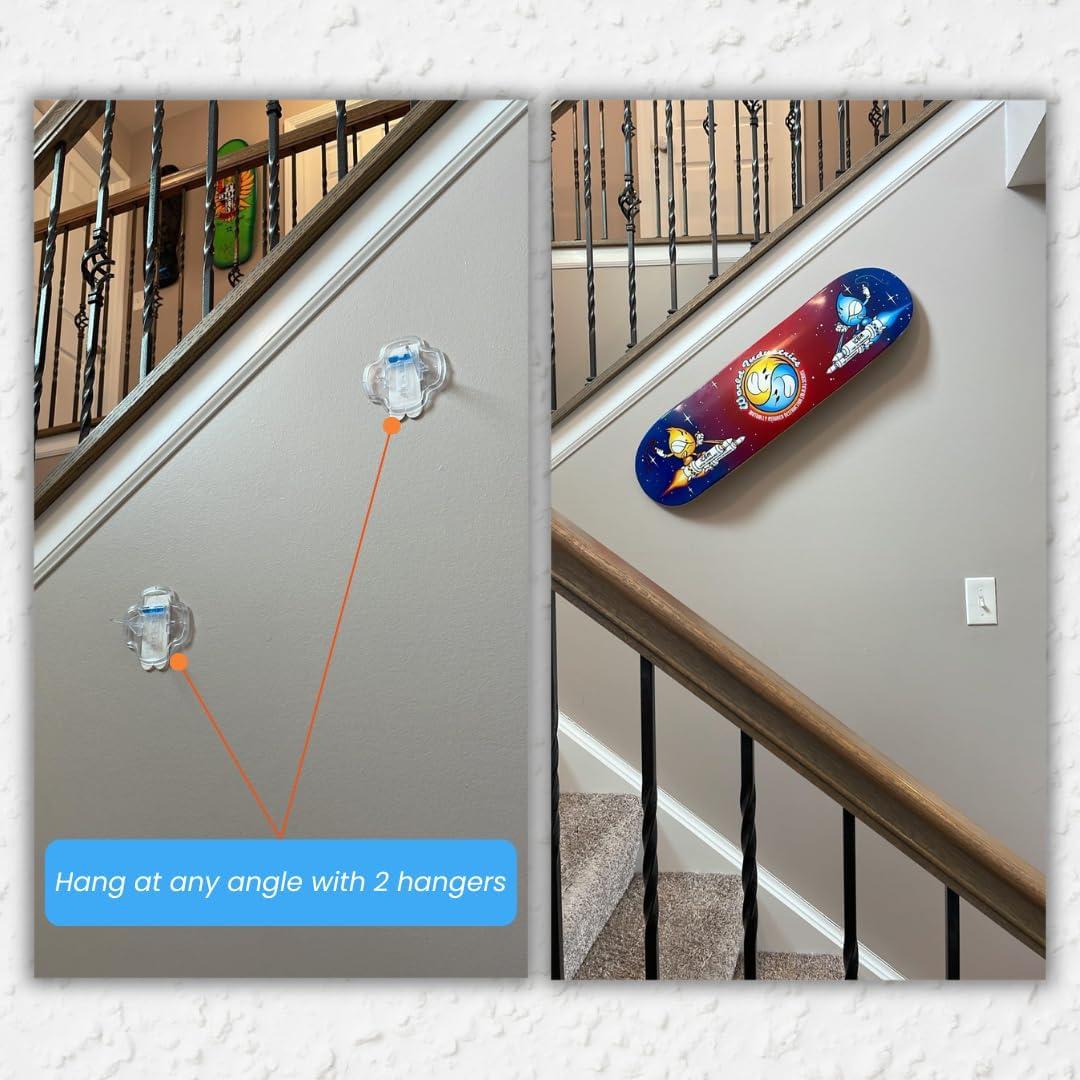 Soporte para Tabla de Skate Hella Hangers - Transparente, Flotante