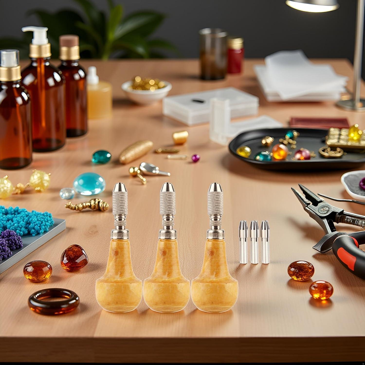 Juego de 3 Pinzas Pssopp para Joyería con Mango Ergonómico