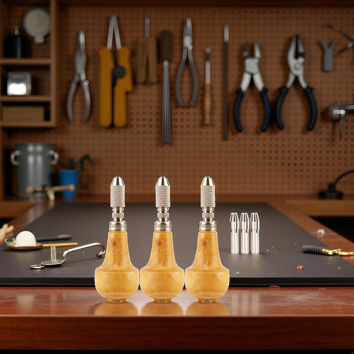 Juego de 3 Pinzas Pssopp para Joyería con Mango Ergonómico