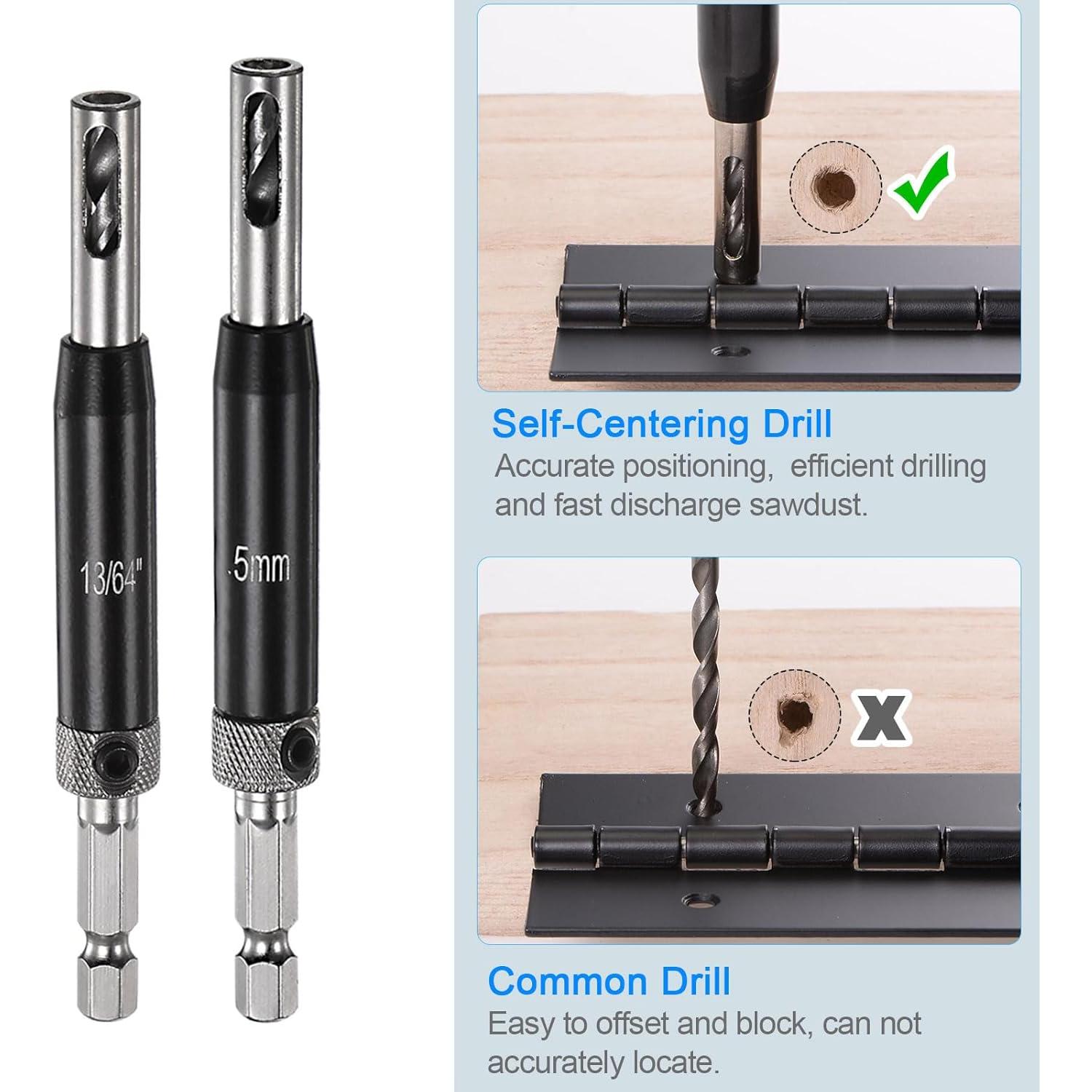 Juego de 22 Brocas de Centrado Automático HARFINGTON 1,98-6,35 mm