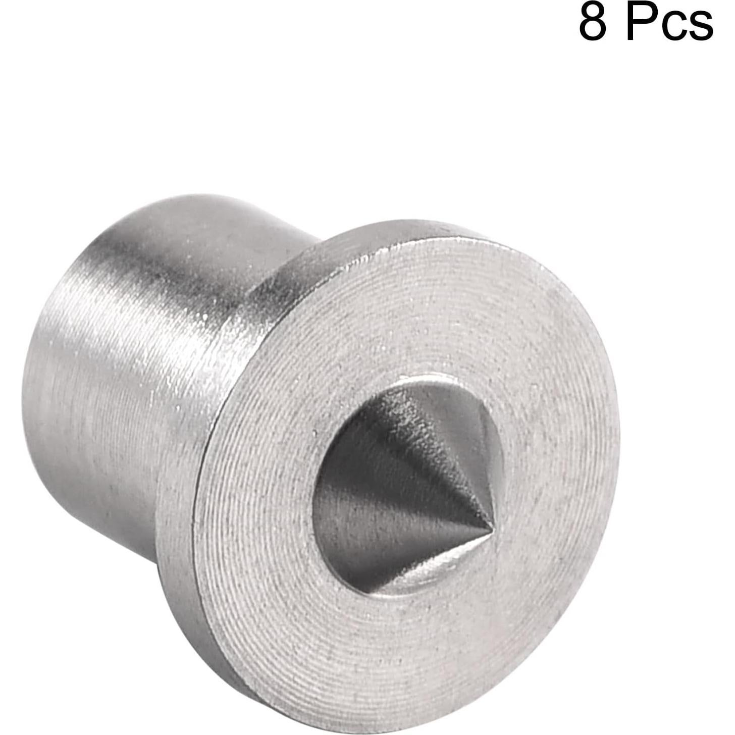 Centro de Taladro uxcell 5mm Acero Inoxidable 8 Piezas