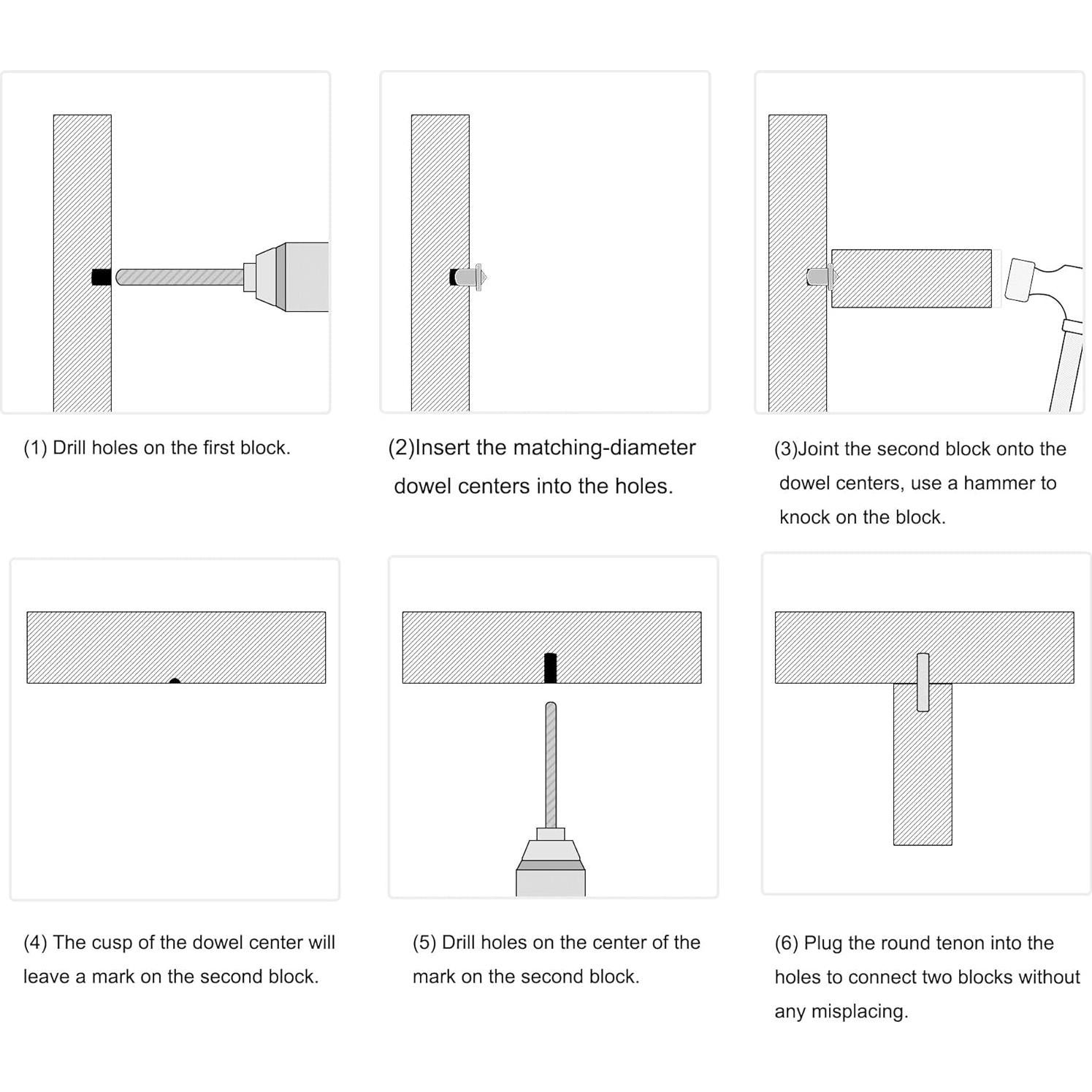 Centro de Taladro uxcell 5mm Acero Inoxidable 8 Piezas
