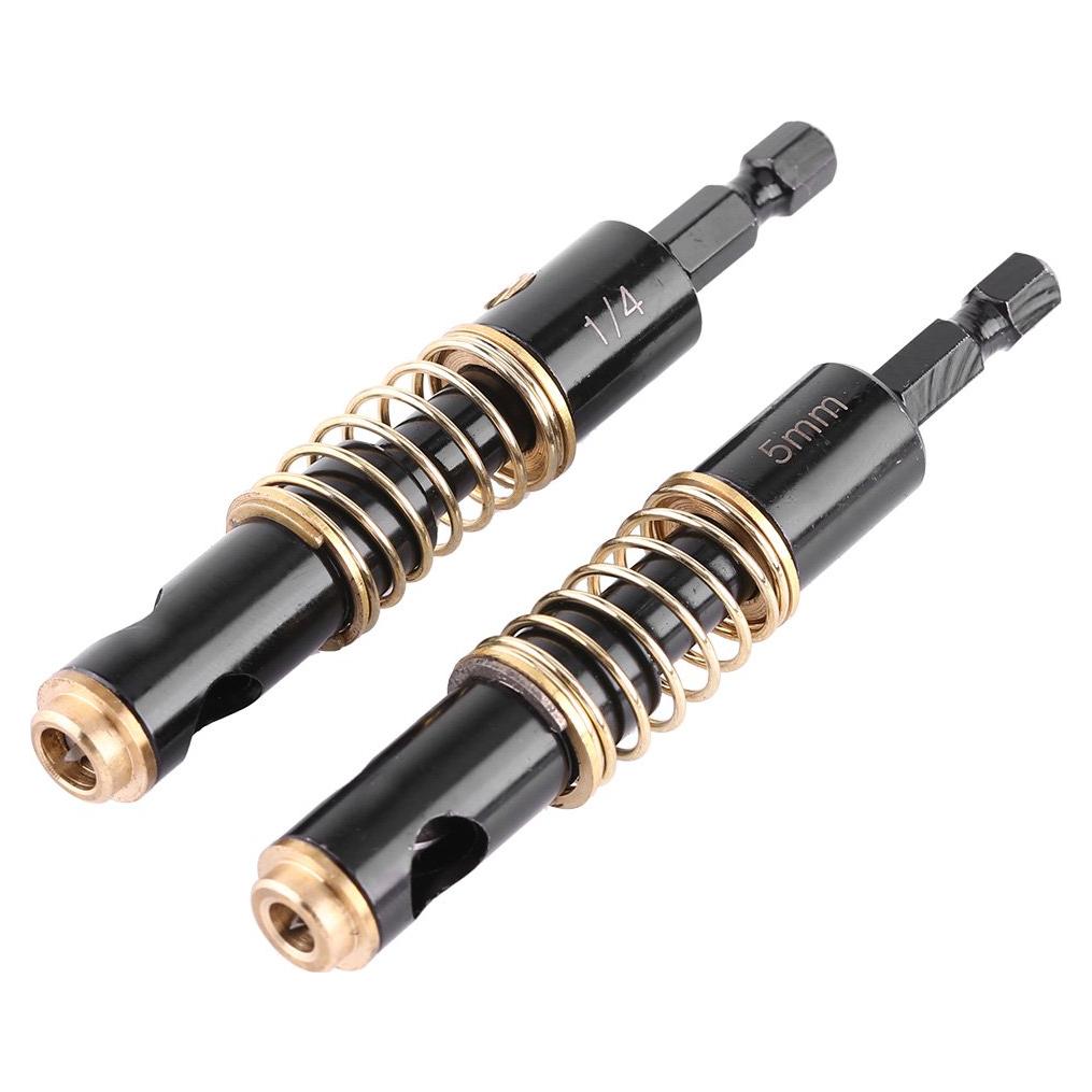 Juego de brocas de centro 5 mm Akozon 2 piezas hexagonal