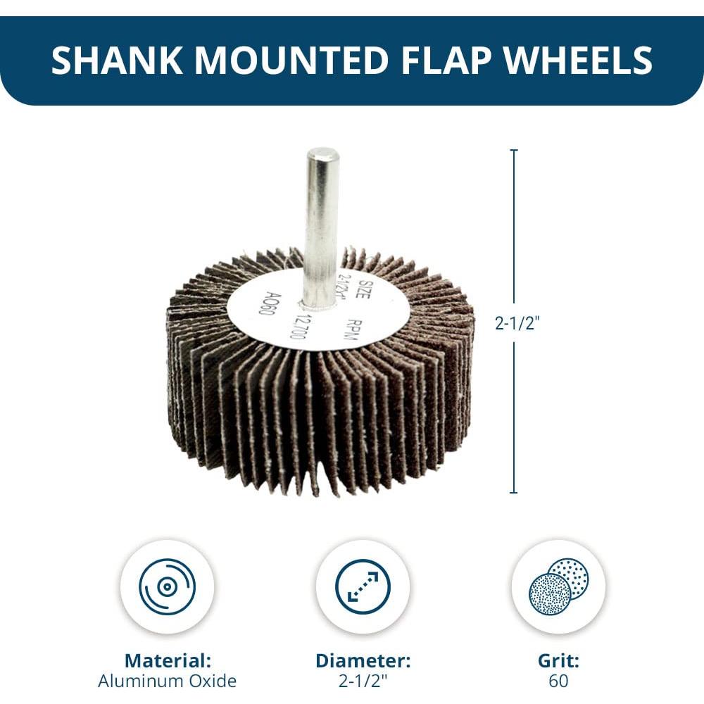 Rueda de Aletas Benchmark Abrasives 6,35 cm 60 Grano Paquete 10