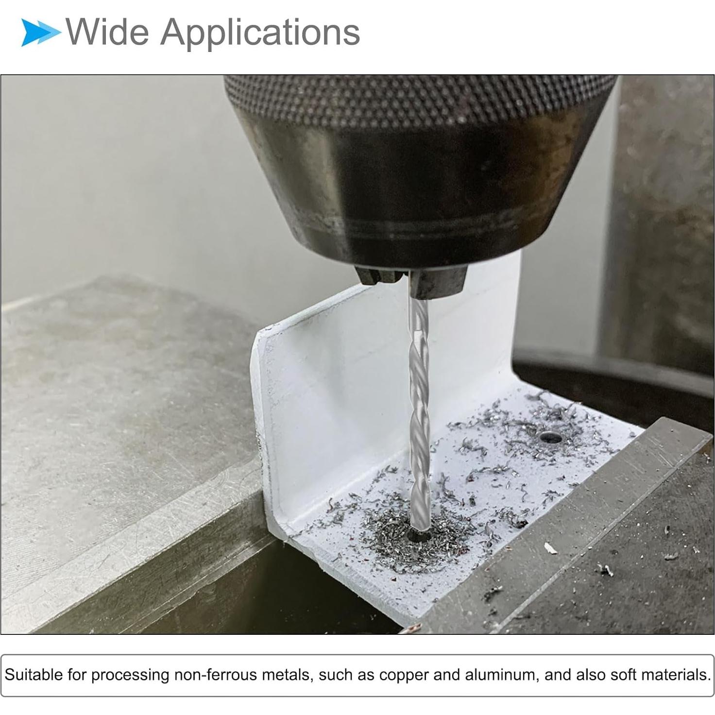 Broca de Tornillo CoCud 1mm x 120mm Acero Alta Velocidad 5 Pzas