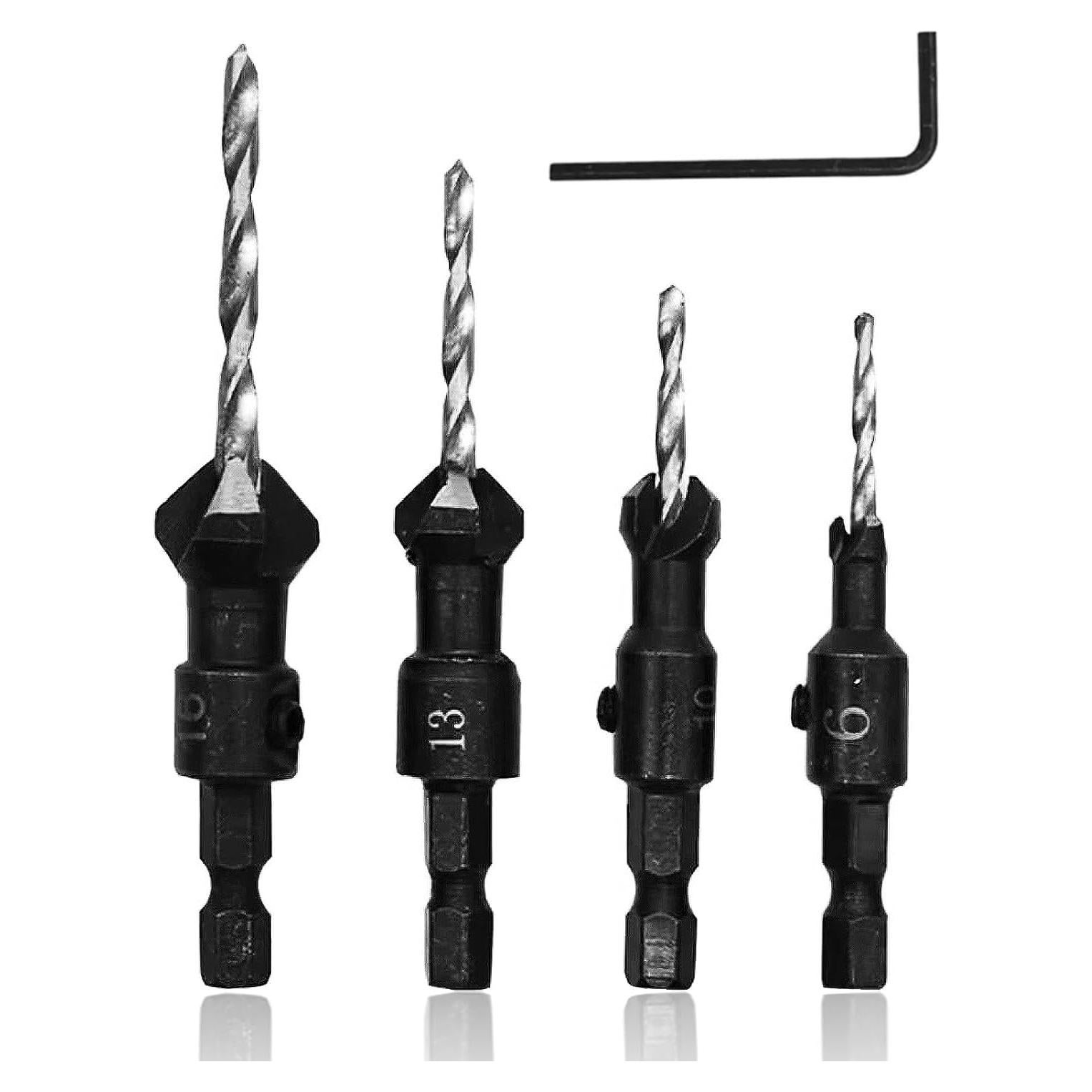 Juego de Brocas Avellanadoras Atskonnen 4 PCS HSS 4241