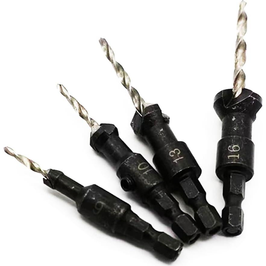 Juego de Brocas Avellanadoras Atskonnen 4 PCS HSS 4241