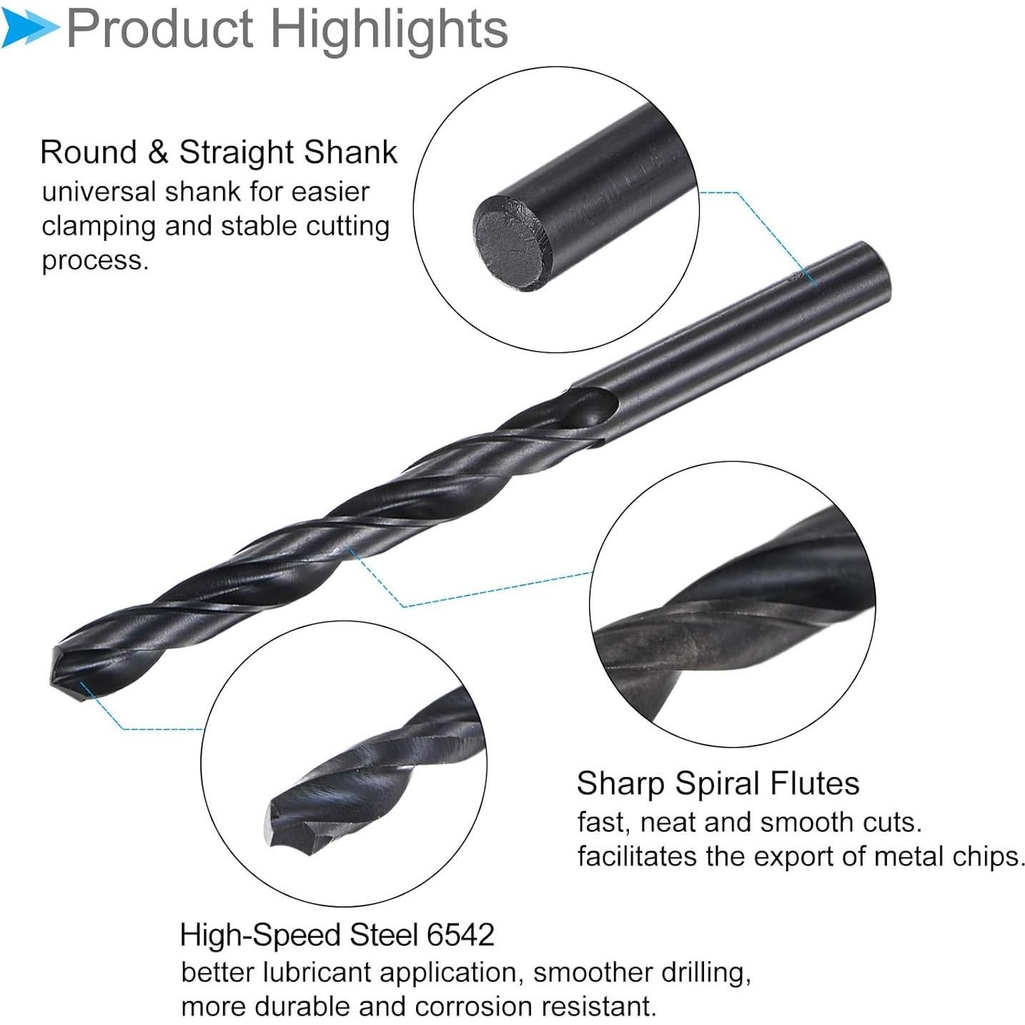 Broca Espiral Acero Rápido 9.4mm CoCud Longitud 125mm