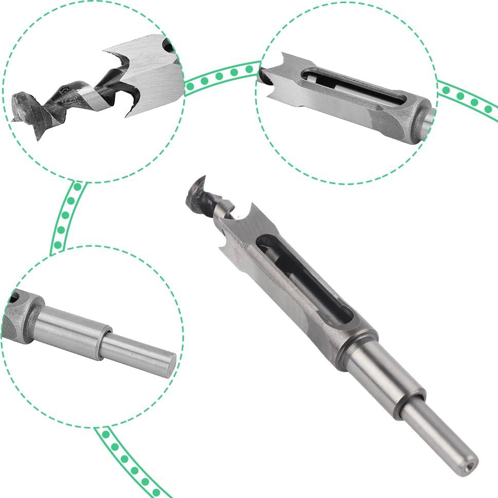 Broca Cuadrada Msiud 22cm para Carpintería - Acero Resistente