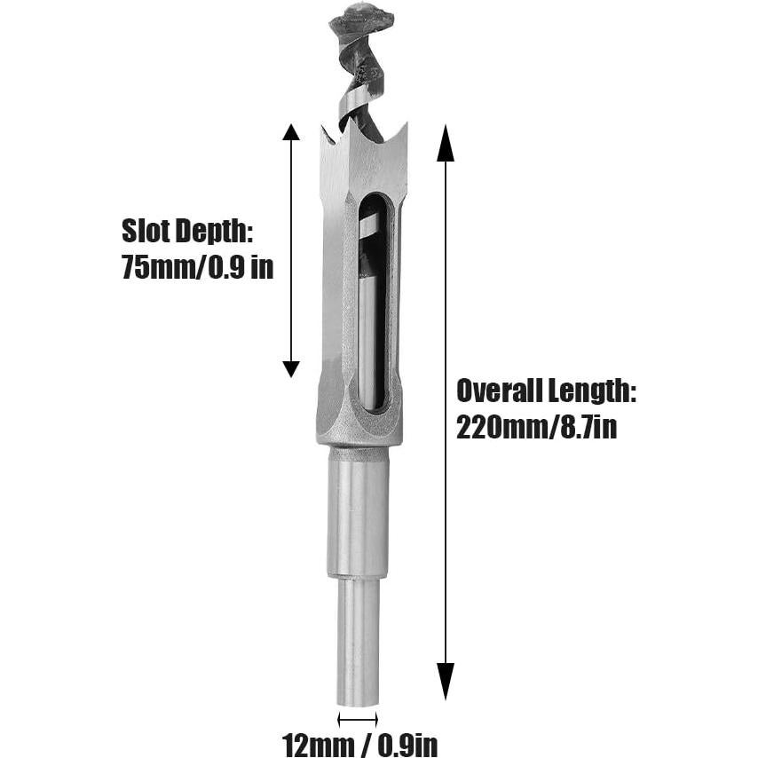 Broca Cuadrada Msiud 22cm para Carpintería - Acero Resistente