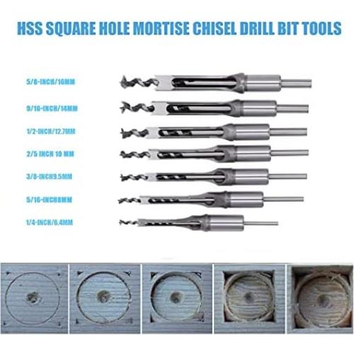 Juego de 7 Brocas YWBL-WH para Madera 0,64 a 1,59 cm