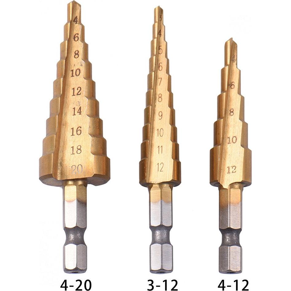 Juego de Brocas Escalonadas Rongon HSS Titanio 3-20mm