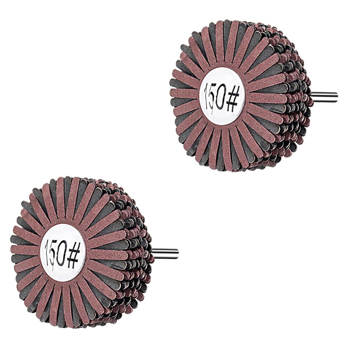 Paquete de 2 Ruedas de Lijado Abrasivas Kugnng 80mm Grano 150