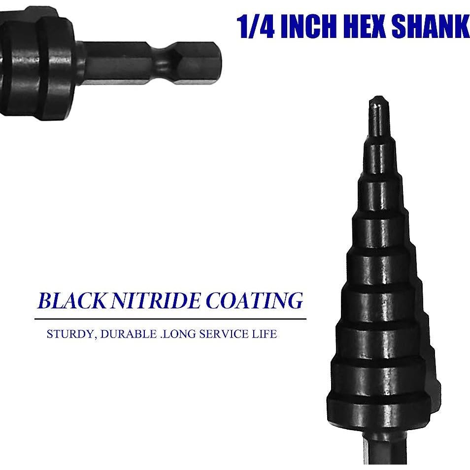 Juego de Brocas Escalonadas Atskonnen 3 Pcs 4-20mm HSS