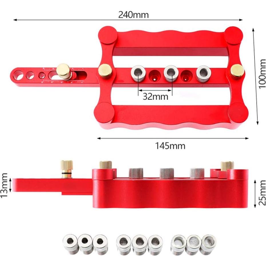 Plantilla de Perforación Joywayus Dowel 1.6cm 2.0cm 2.4cm