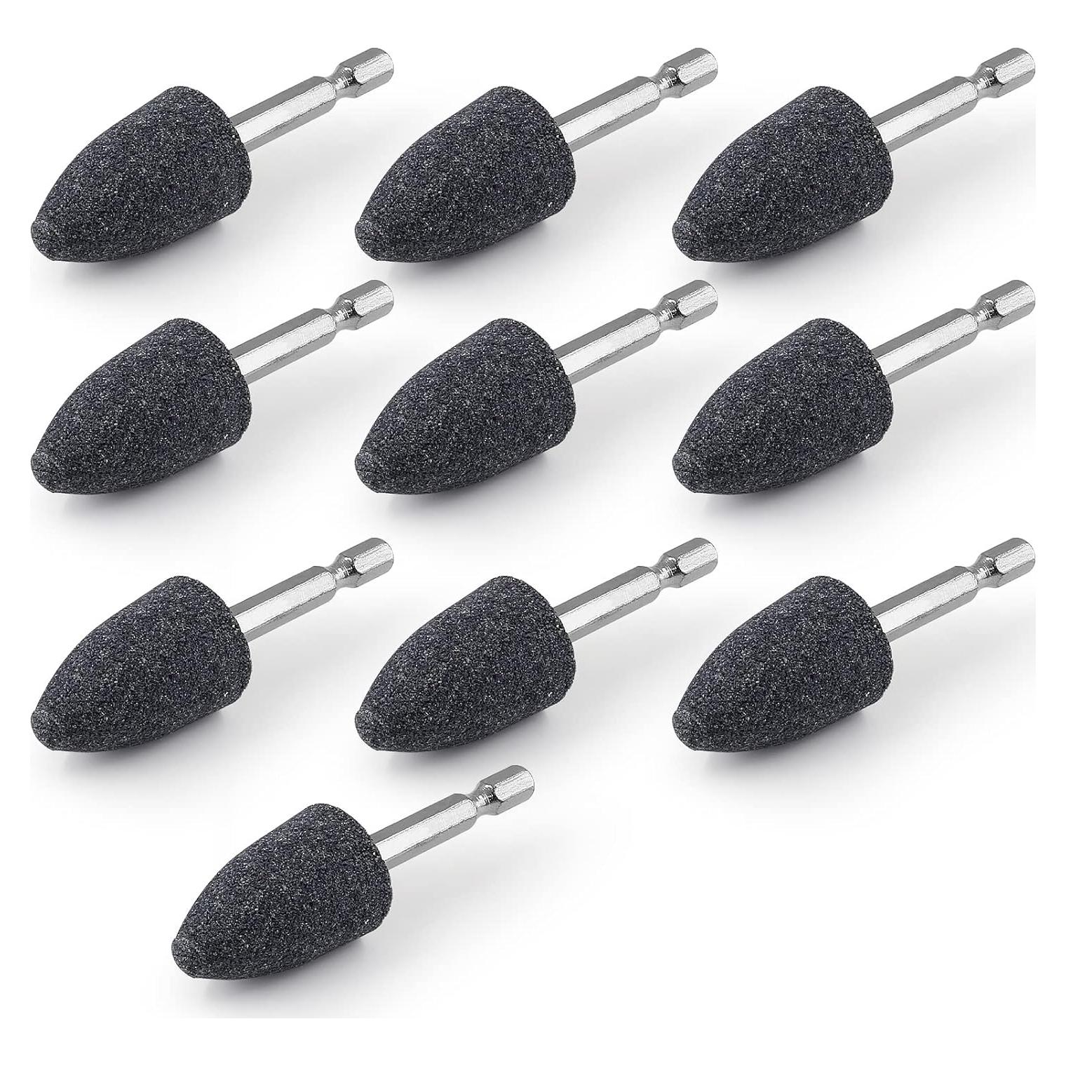 10 Puntas Abrasivas Aracombie 6.35mm para Taladro