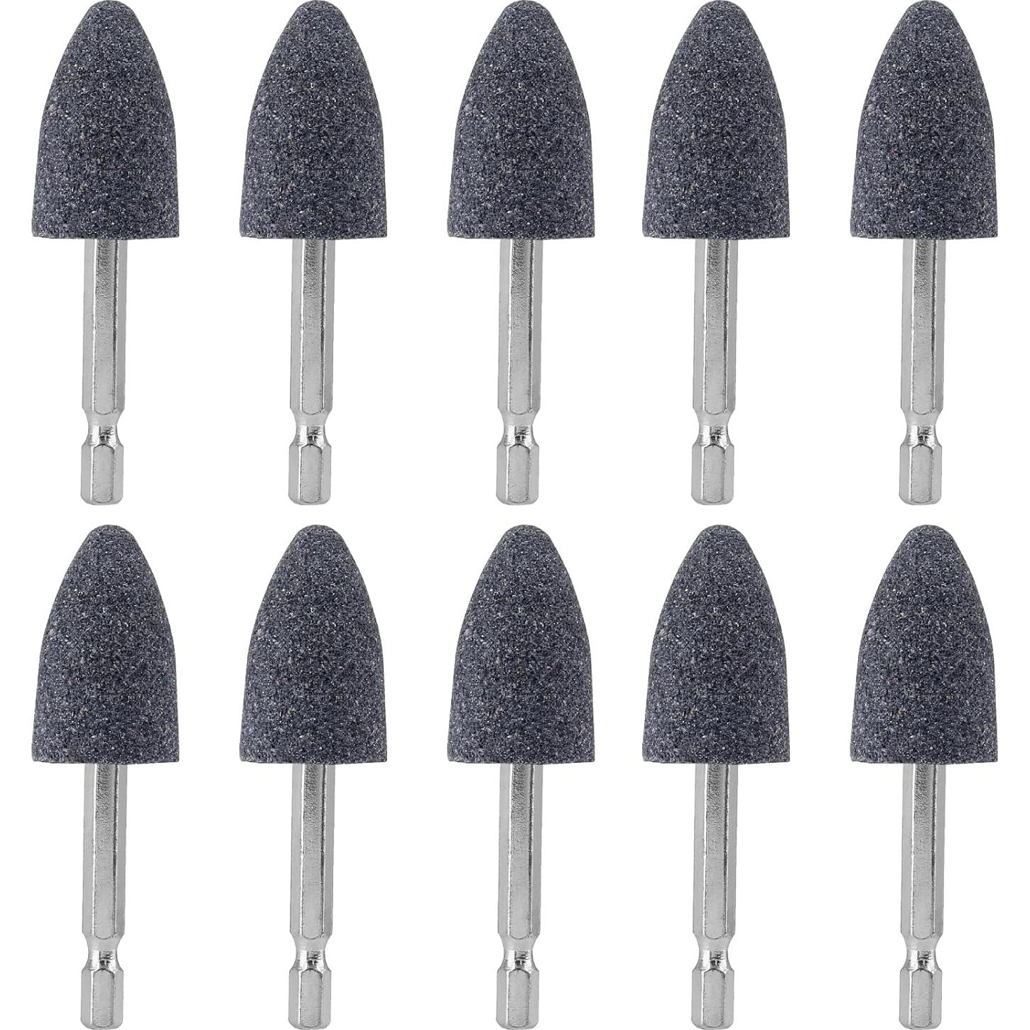 10 Puntas Abrasivas Aracombie 6.35mm para Taladro