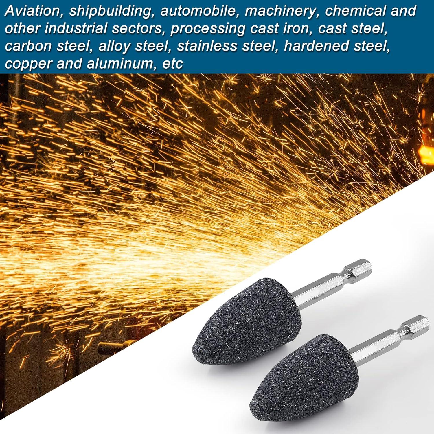 10 Puntas Abrasivas Aracombie 6.35mm para Taladro