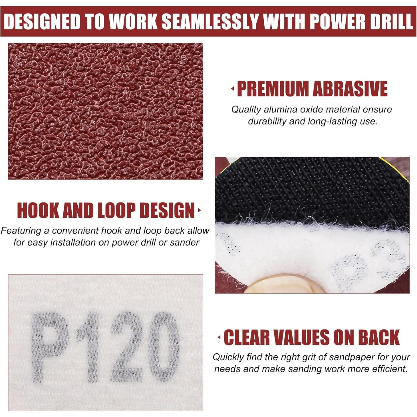 Discos de Lijado ZEHIQ 120 pcs 1200 Grano 5,08 cm