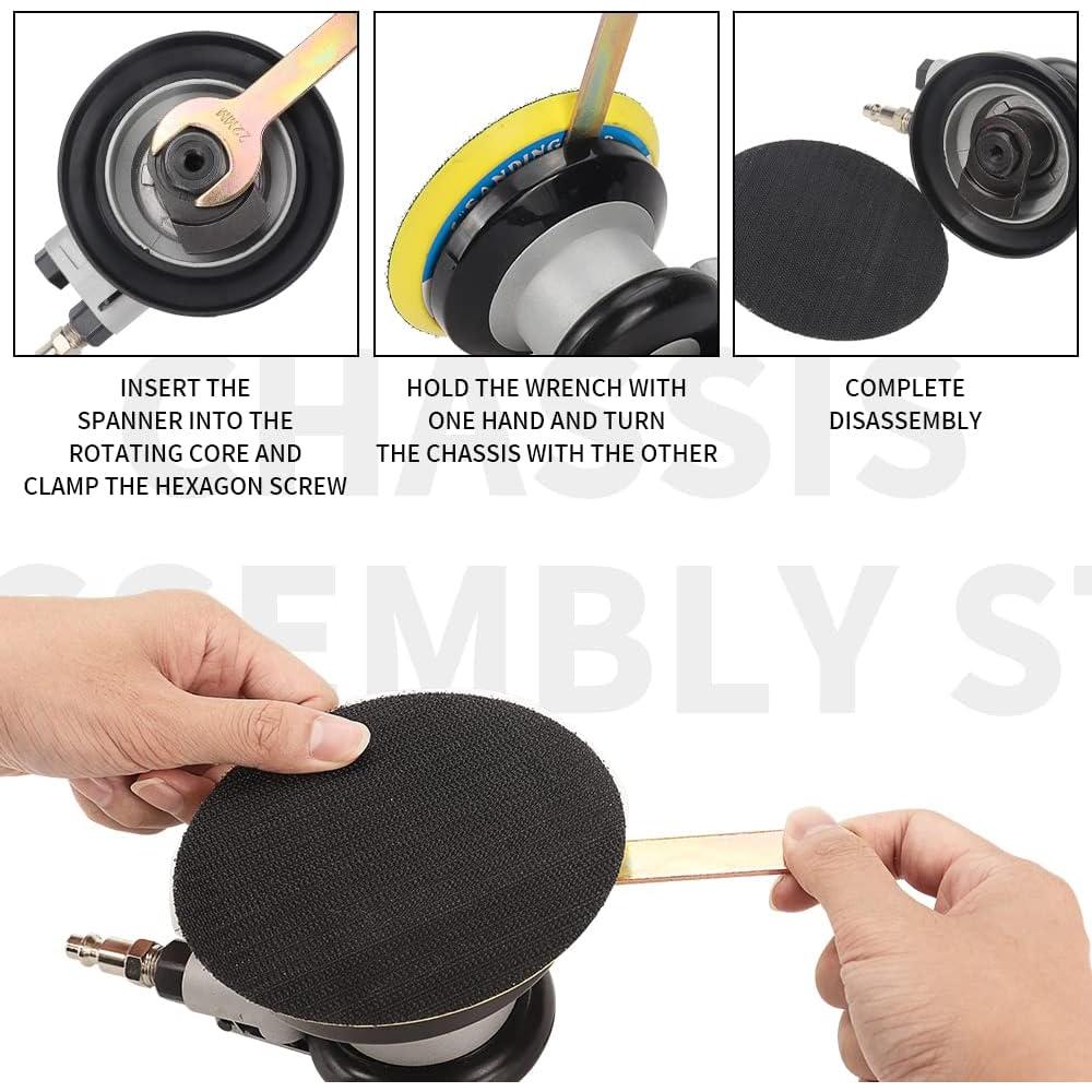 Lijadora Orbital Neumática SI FANG 5" Alta Resistencia