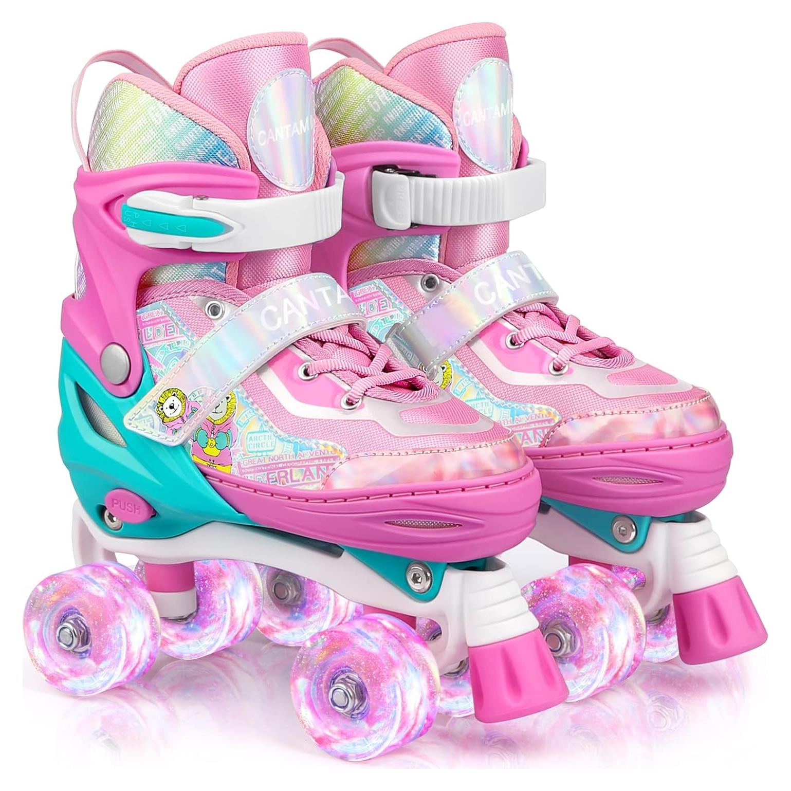 Patines en línea CANTAMI ajustables con luces 3Y-6Y