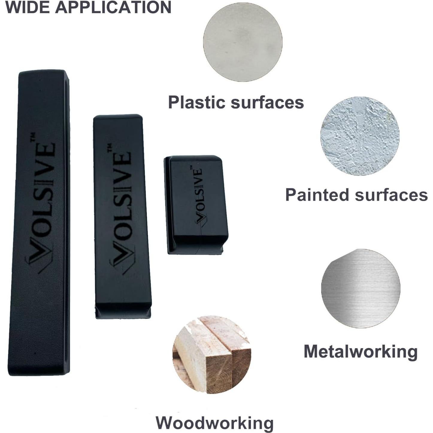Juego de Bloques de Lijado VOLSIVE 3Pcs para Madera y Carrocería