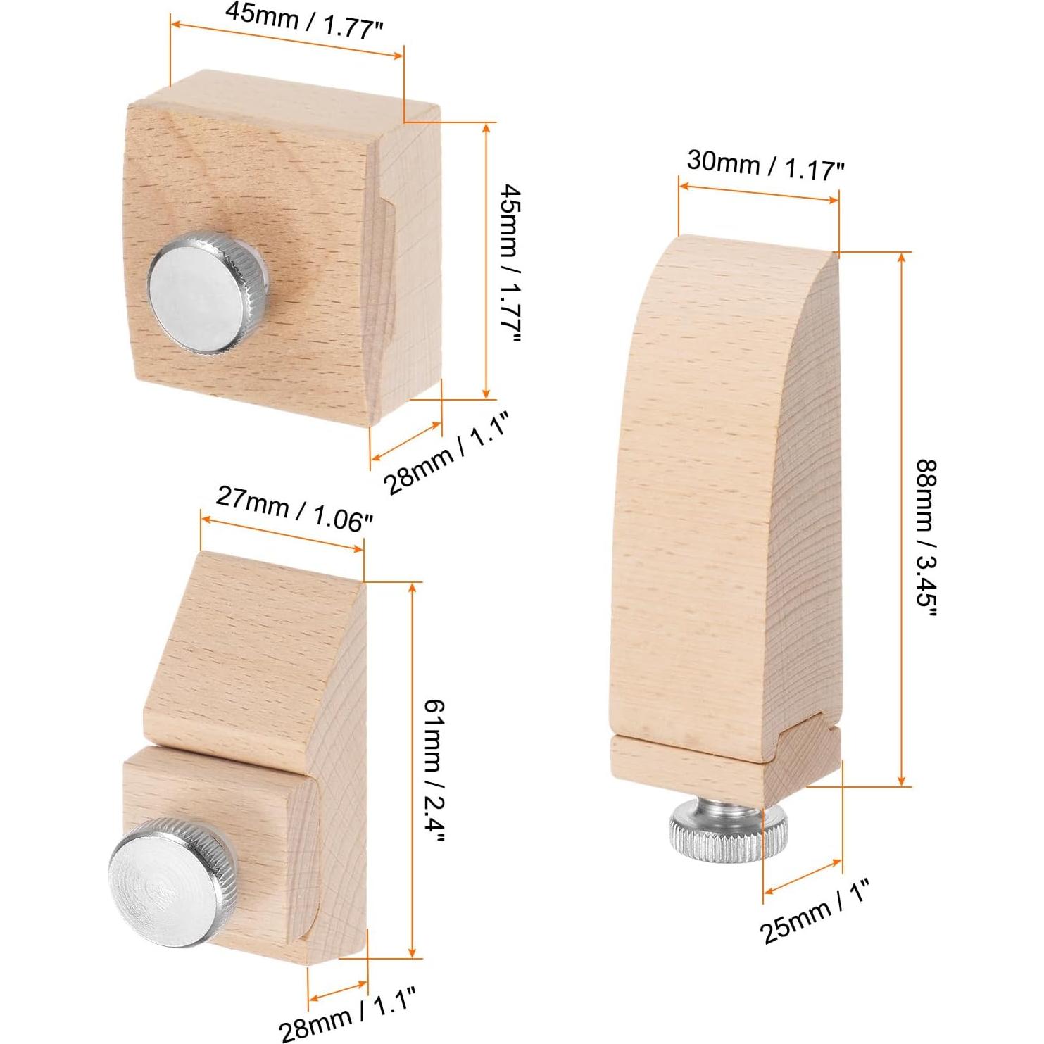 Set de Bloques de Lijado Manual Harfington 3 Pcs Madera