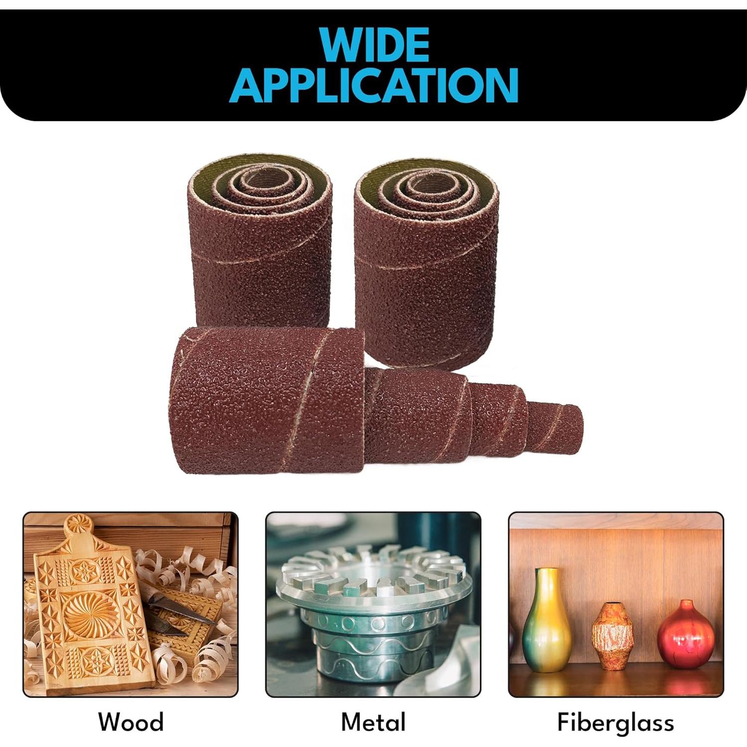 Juego de 12 Mangas de Lijado LINE10 5,08 cm 60/80/120 Granos