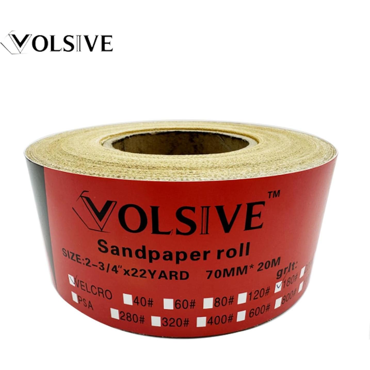 Rollo de Papel de Lija VOLSIVE 120 Grano 6,99 cm x 20,12 m