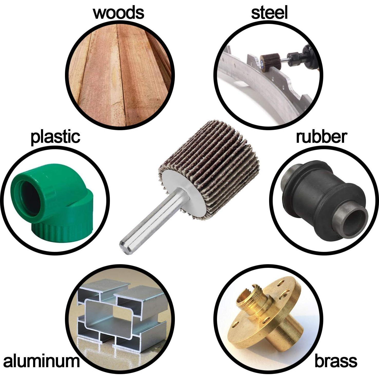 Juego de 100 Ruedas de Lijado Mixiflor 80 Granos 3.20cm