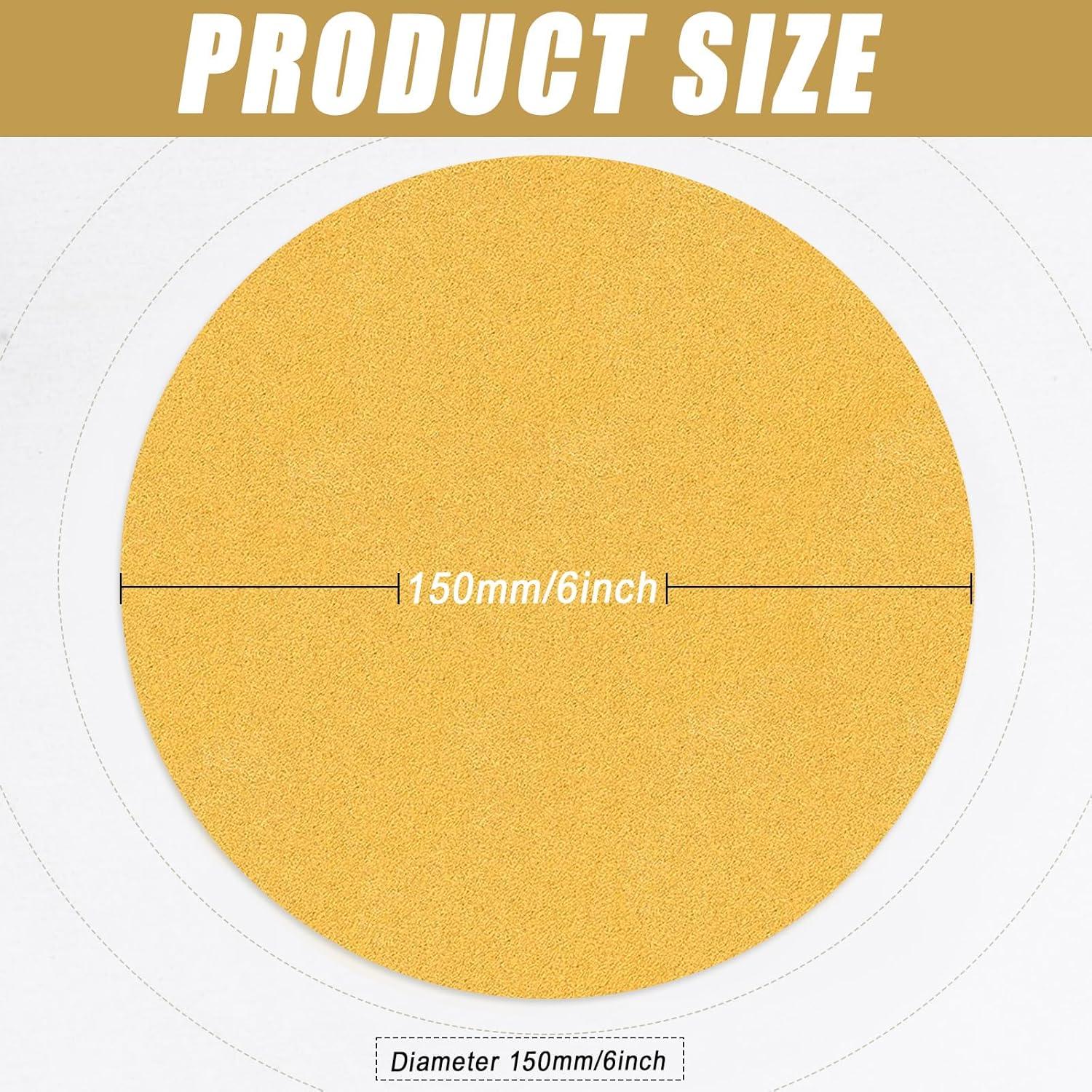 Discos de Lijado 150 Granos SSIIXX 15 cm Hook and Loop - 100 Pzas