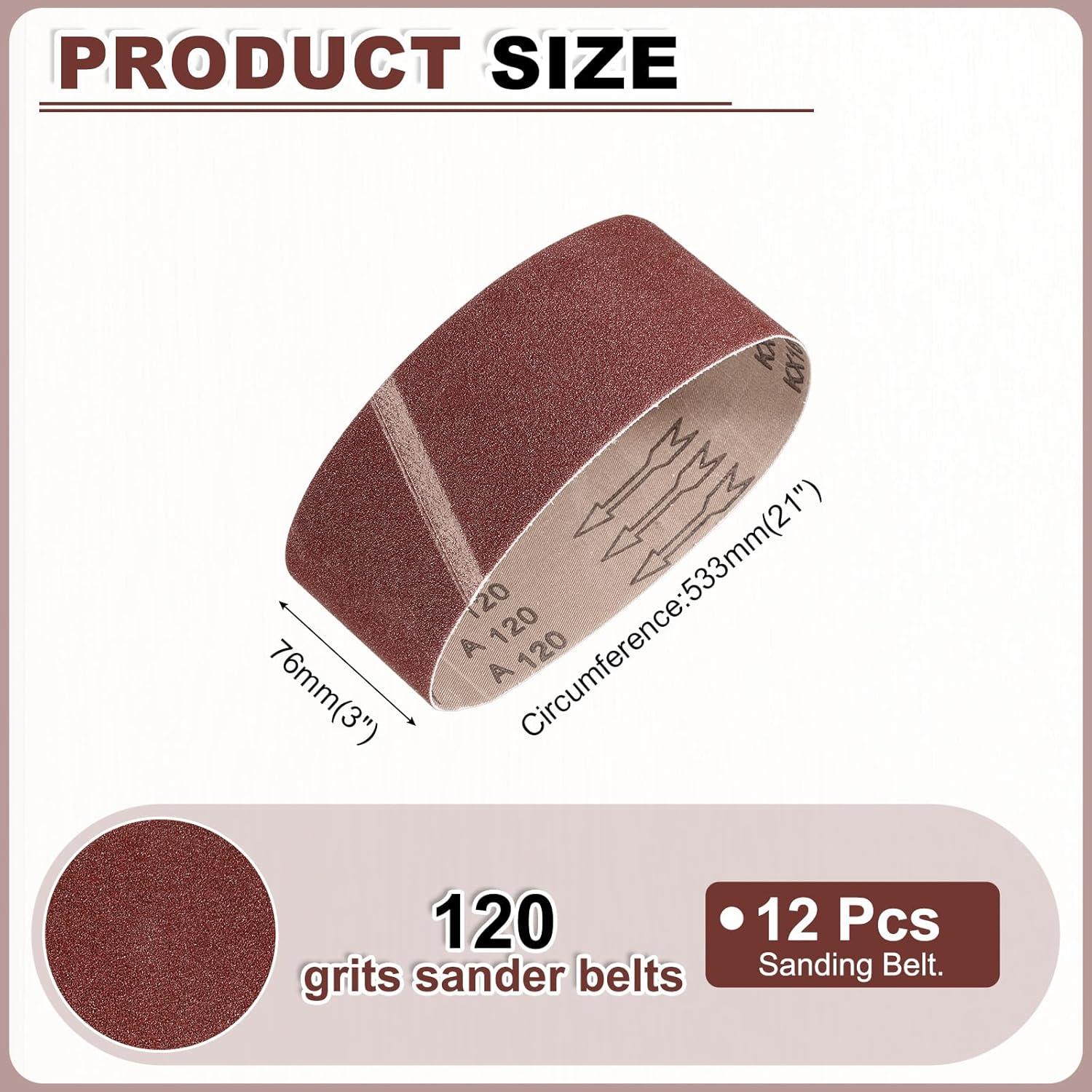 Cintas de Lijado HARFINGTON 76x533mm 120 Granos 2 Pcs