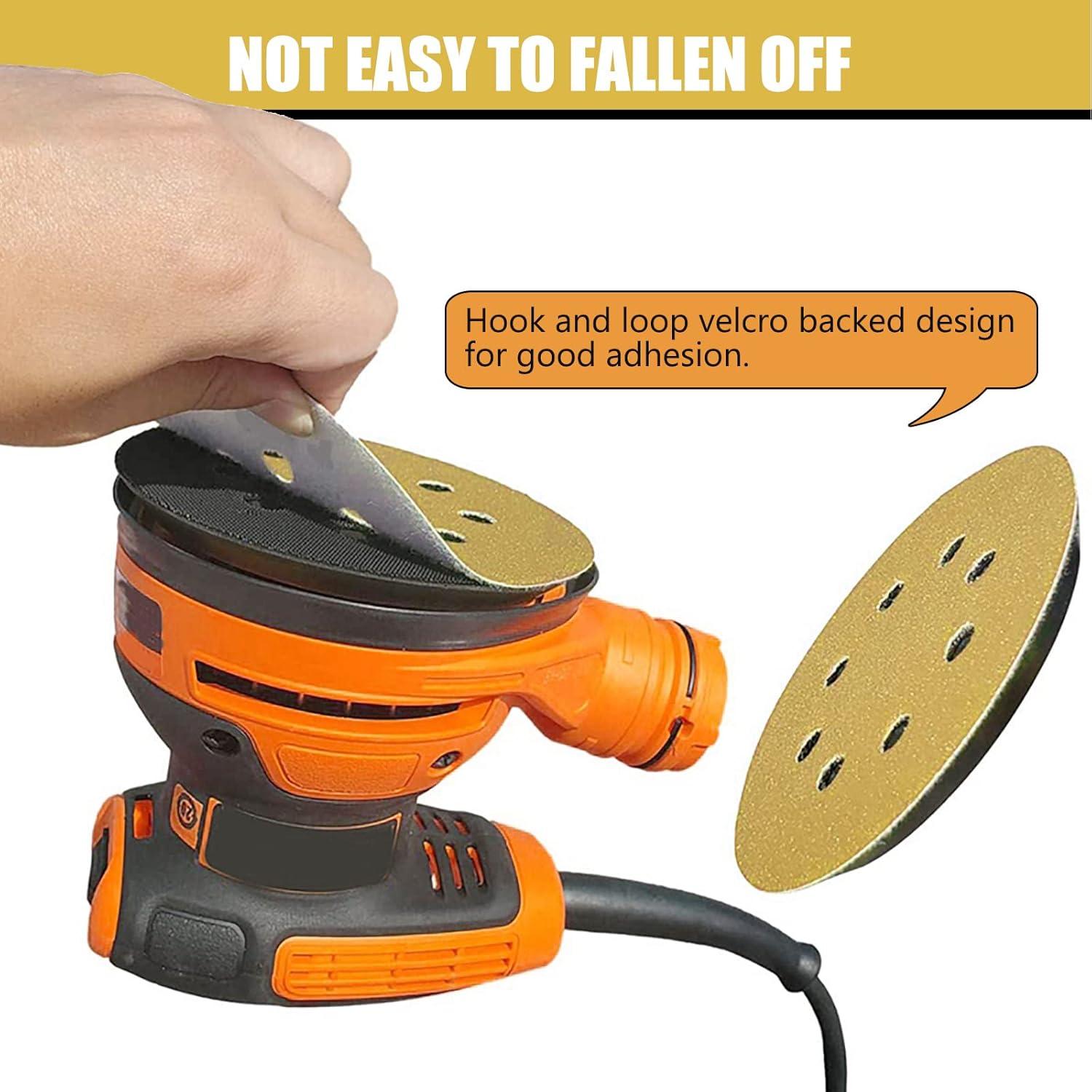 100 Discos de Lijado 12.7 cm QYQRQF 120 Granos 8 Agujeros