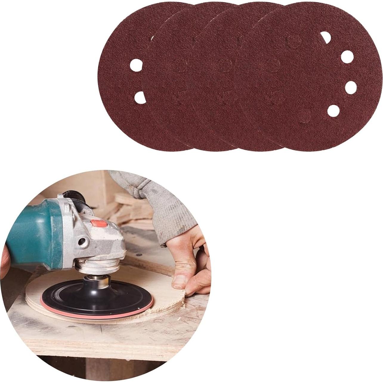 50 Discos de Lijado 125mm 8 Agujeros 40 Granos FLXDirect
