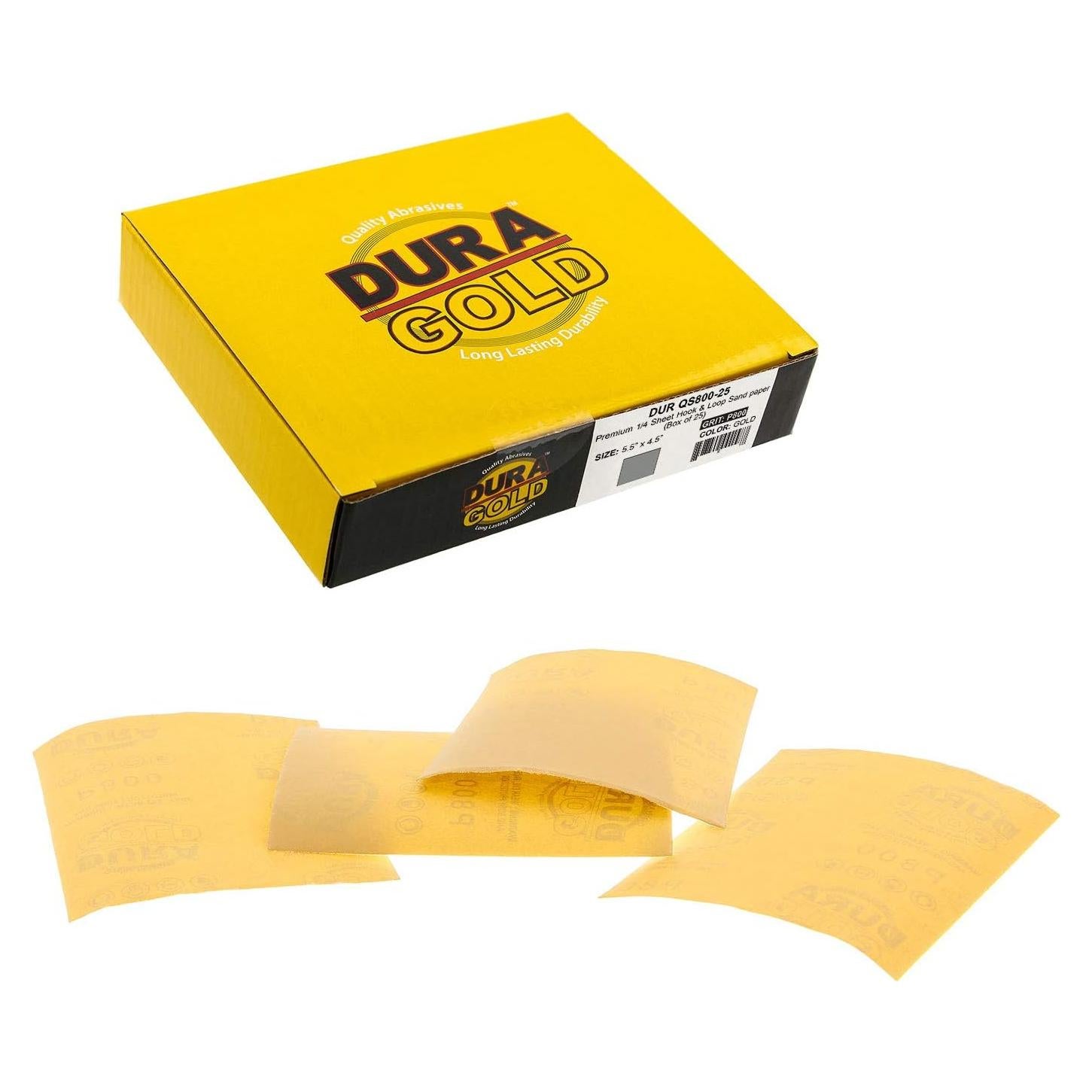 Papel de Lija Dura-Gold Premium 800 Granos 25 Hojas 11x14 cm