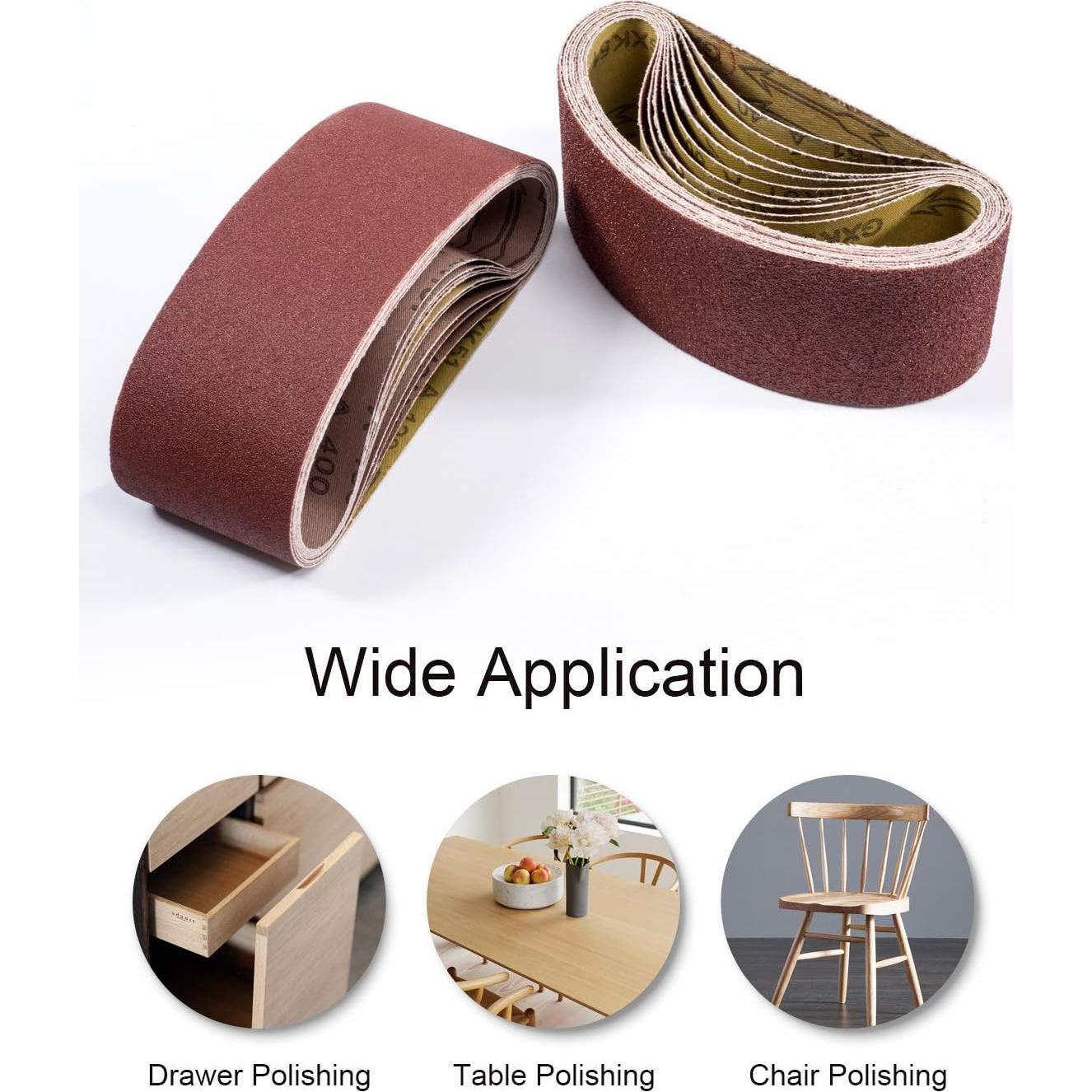 Cintas de Lijado 3x24 cm SHUTTLE GENIUS 40 Granos Paquete 12