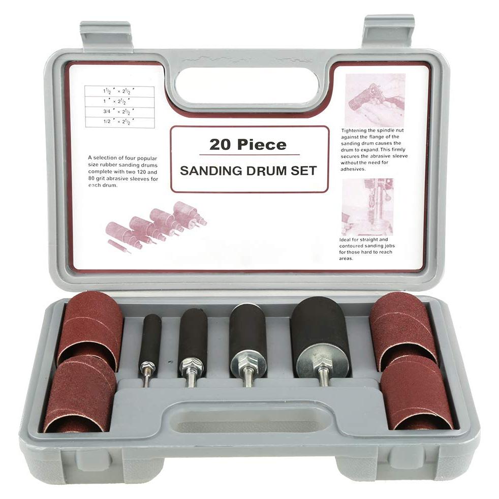 Juego de Lijadora de Tambor 20 Piezas Walfront con Estuche