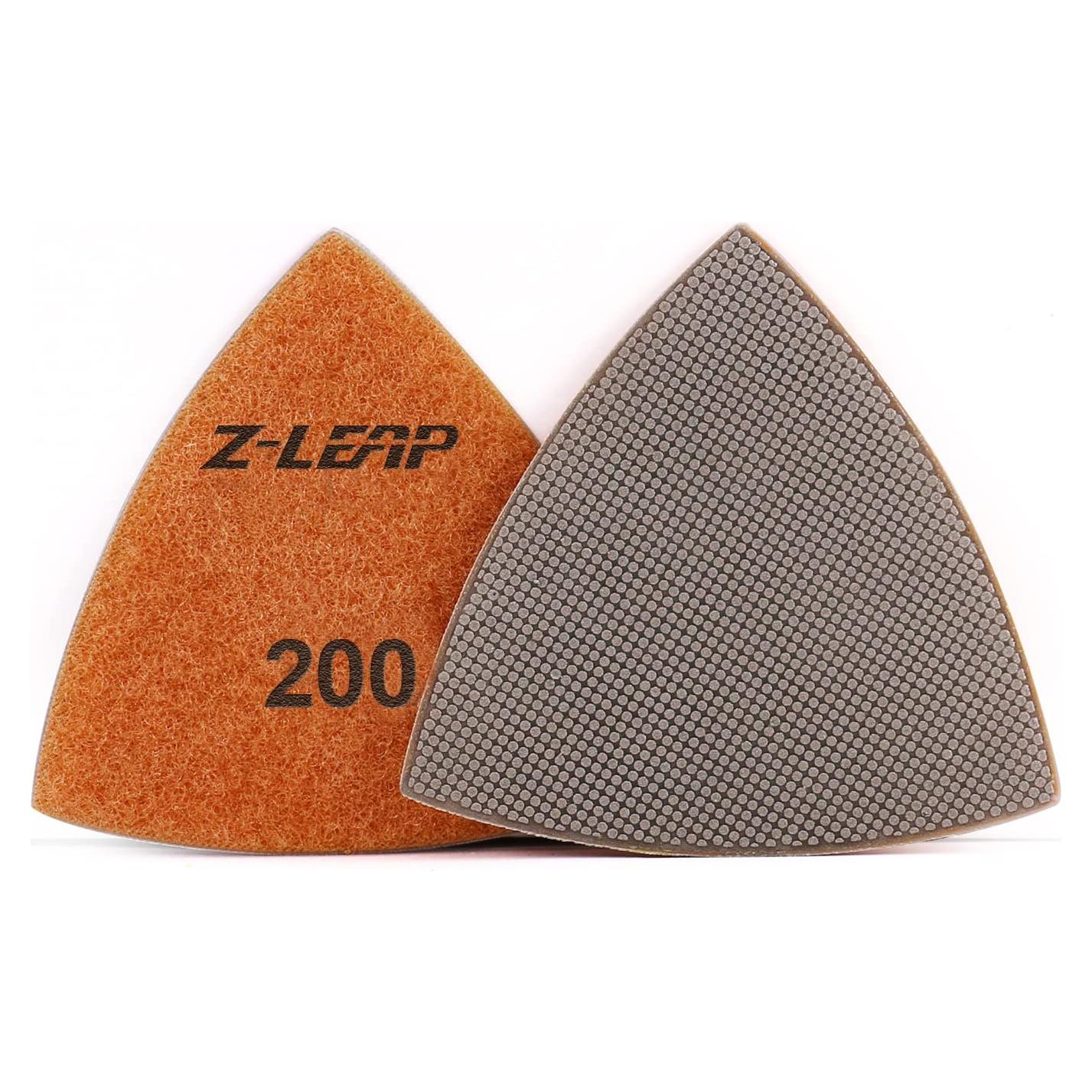 Discos de Lijado Triangulares Z-LEAP 80mm Grano 200 - 2pcs