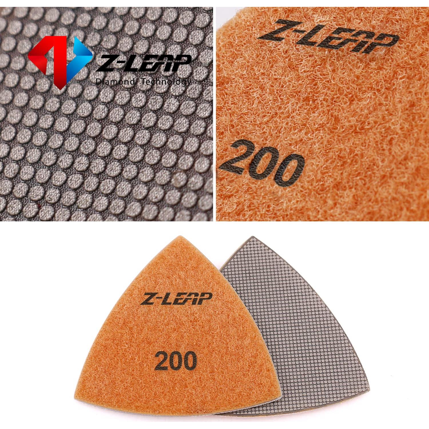 Discos de Lijado Triangulares Z-LEAP 80mm Grano 200 - 2pcs