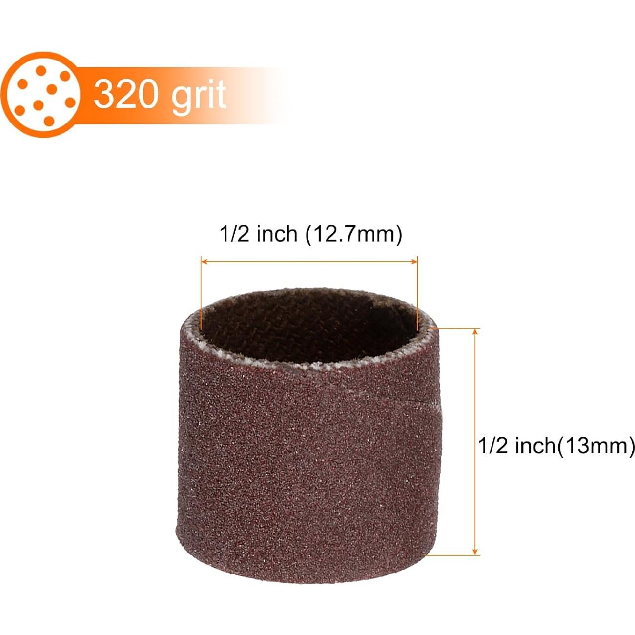 Manguitos de Lijado HARFINGTON 200pcs 12,7mm Grano 320