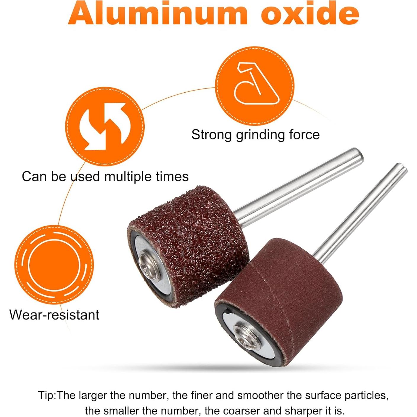 Manguitos de Lijado HARFINGTON 200pcs 12,7mm Grano 320