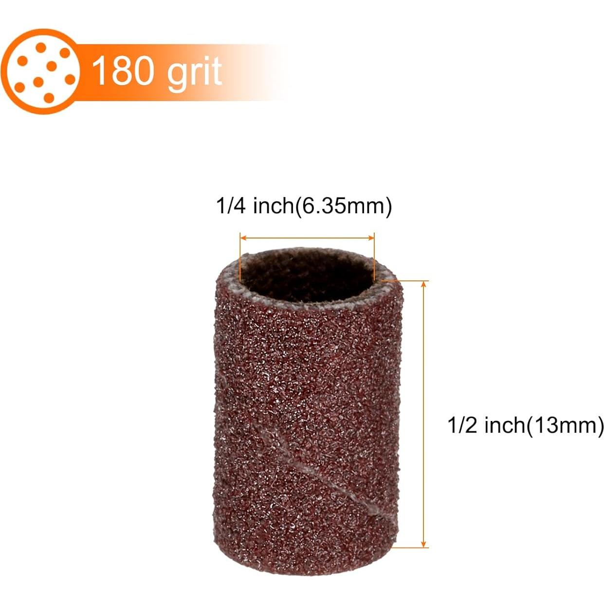 HARFINGTON 200pcs Mangas de Lijado 6,35mm Grano 180